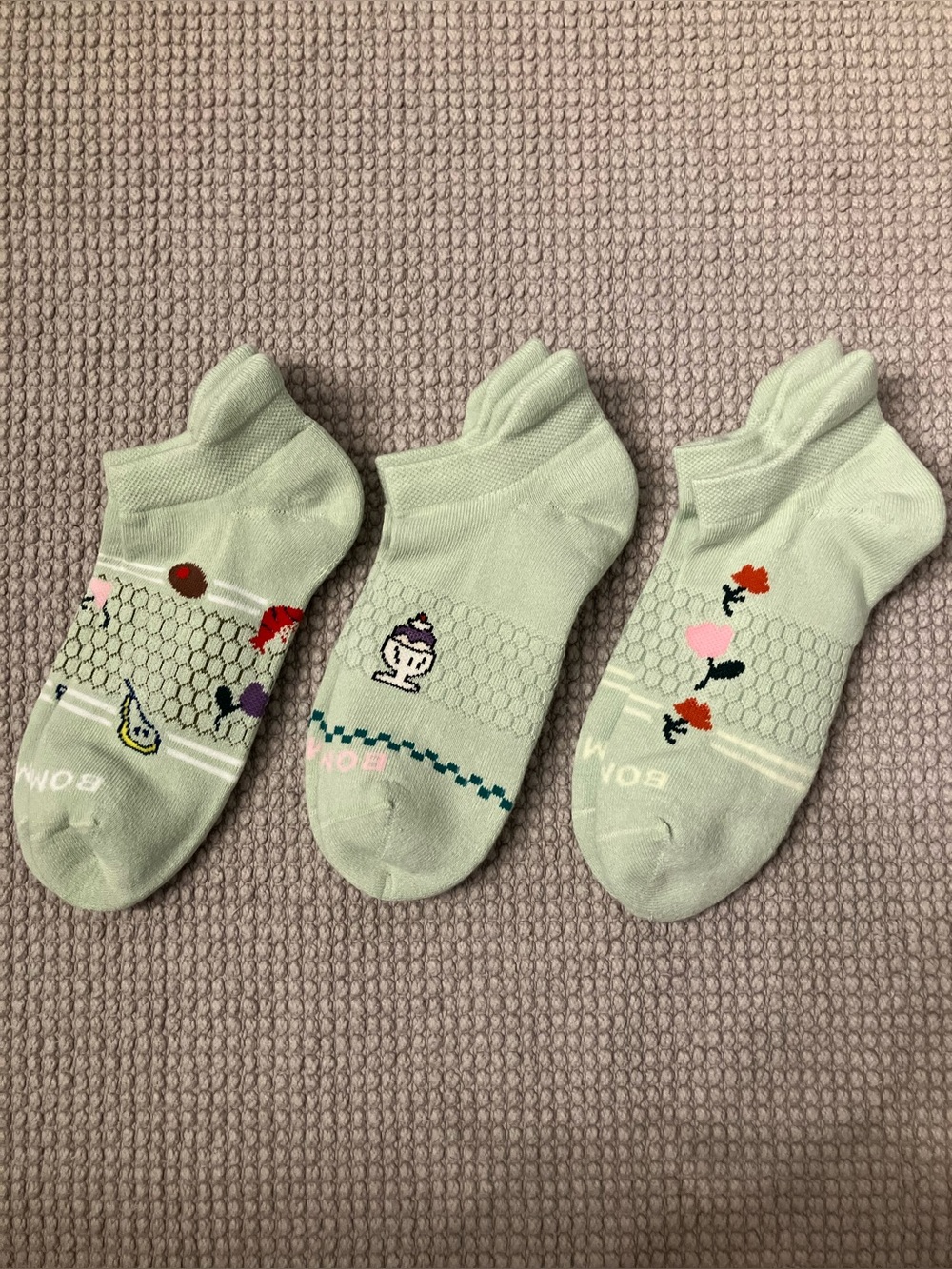 mint bombas women ankle socks 3 pairs bundle (M)